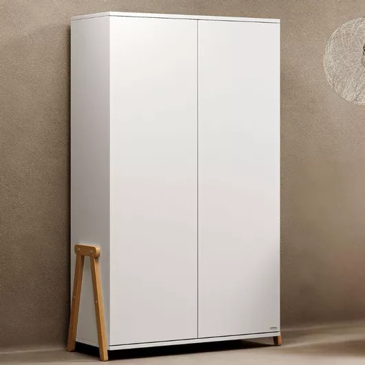 Δίφυλλη Παιδική Ντουλάπα Λευκό 106x54x180cm