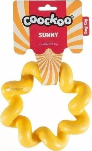 Παιχνίδι Σκύλου Σκύλου Coockoo Μασώμενο Tpr Sunny Κίτρινο 16cm