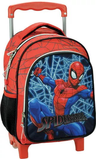 Gim Spiderman Frame Σχολική Τσάντα Τρόλεϊ Νηπιαγωγείου