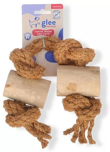 Glee Παιχνίδι Σκύλου Σκύλου Coffee Wood Tyre Coco Rope Twin Chew Large 45cm