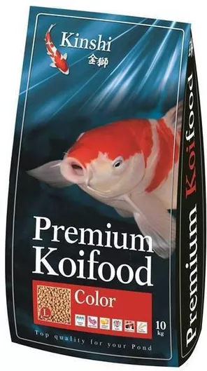 Τροφή Ψαριών Λίμνης Koi Pellet Χρώματος Kinshi Premium Koifood Color L, Τροφή Pellet Ενίσχυσης Χρώματος για Ψάρια, 10 Kg