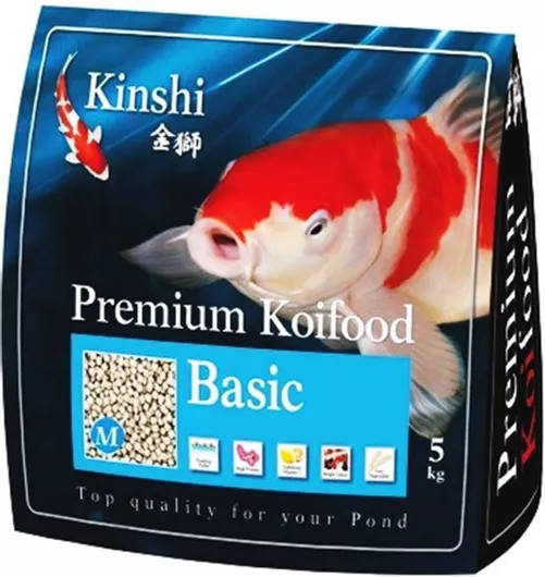 Τροφή Ψαριών Λίμνης Koi Pellet Βασική Kinshi Premium Koifood Basic M 5Kg