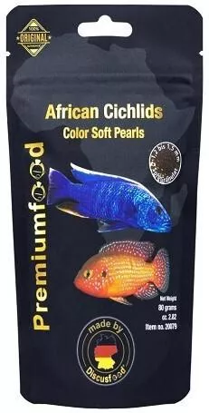 Discusfood African Cichlid Colour Pearls Soft 80g