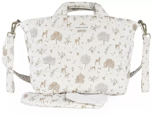 Pasito a Pasito Τσάντα Μαιευτηρίου Ώμου/Χειρός Μπεζ 43x29x11cm