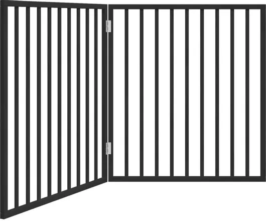 vidaXL Διαχωριστικό Σκύλου Μαύρο 160 x 90cm
