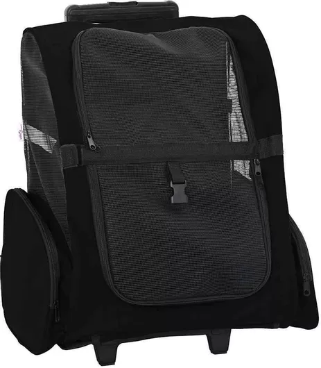 vidaXL Καρότσι Μεταφοράς Κατοικιδίων έως 20kg Μαύρο 57x48x32εκ