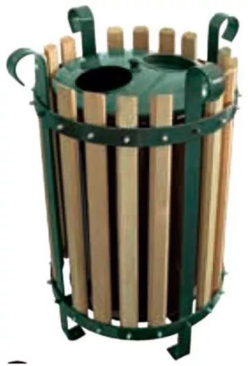 Διανομική Μεταλλικός Κάδος Απορριμμάτων 60lt Καφέ