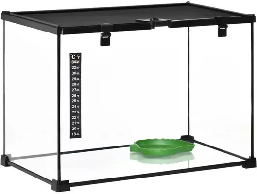 Pawhut Terrarium Γυάλινο Ενυδρείο Ερπετών 50x30x35cm