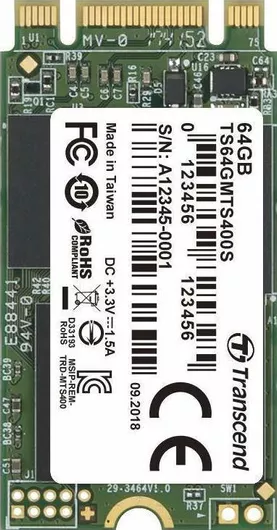 Transcend MTS400S SSD Σκληρός Δίσκος 64GB M.2 SATA III