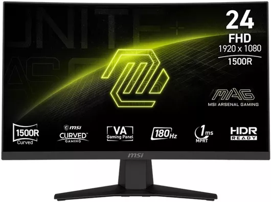 MSI MAG 244C VA Curved Οθόνη Υπολογιστή 23.6" FHD 1920x1080 180Hz