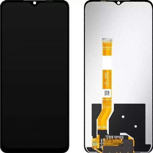 Madrid Papel Οθόνη με Μηχανισμό Αφής & Πλαίσιο για Realme C35, Narzo 50A (Μαύρο)