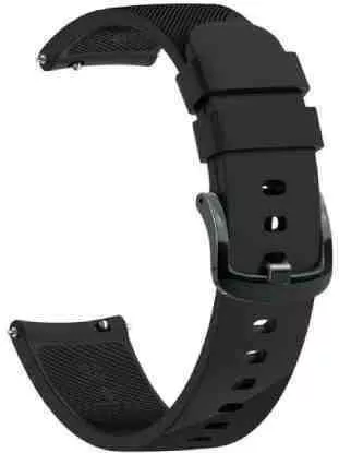 Λουράκι Wearable με Αγκράφα Σιλικόνης Universal 20mm Μαύρο