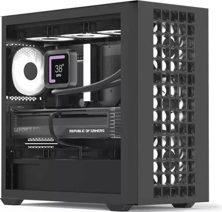 Aerocool D302A Mini Tower Κουτί Υπολογιστή με RGB Φωτισμό Μαύρο