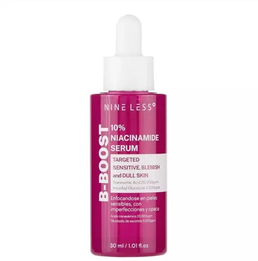 Nine Less B-Boost 10% Niacinamide Serum Προσώπου με Centella Asiatica & Βιταμίνη C για Λάμψη 30ml