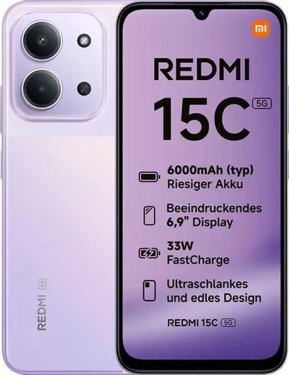 Xiaomi Redmi 15C 5G 4GB 256GB Μοβ