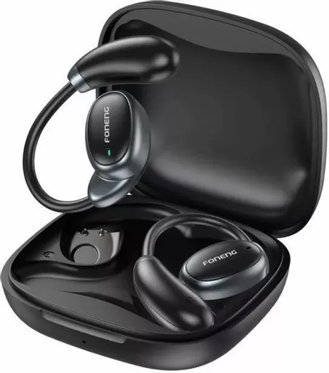 Foneng OWS BL160 TWS Ακουστικά Bluetooth Open Ear Μαύρο
