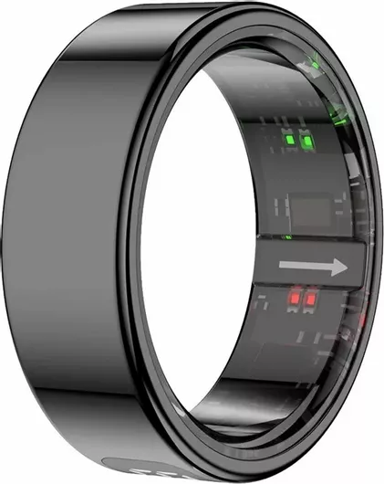 Colmi R12 Smart Ring 19.1mm Αδιάβροχο με Παλμογράφο Μαύρο