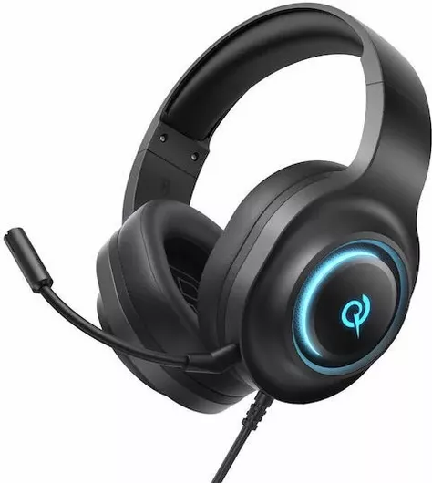  Qcy V200 pro usb Black  Wired rgb Gaming Headset PS4 / PS5 / PC Μαύρο