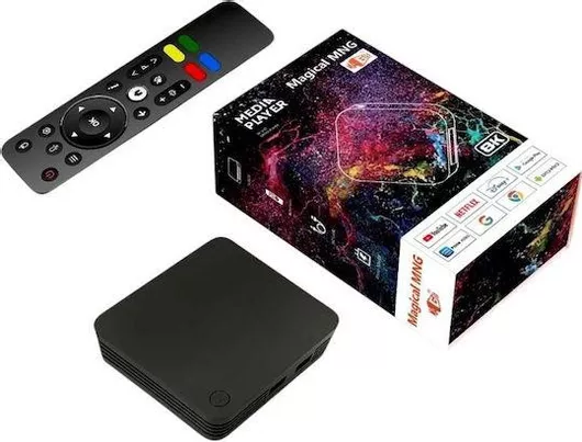 TV Box Magical MNG 4K UHD με WiFi USB 2.0/USB 3.0 1GB RAM & 8GB Αποθηκευτικό Χώρο με Λειτουργικό Android 13.0