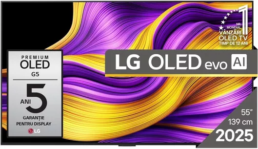 LG Smart Τηλεόραση 55" 4K UHD OLED Evo AI G5 2025 OLED55G51LW