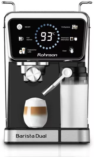 Rohnson Μηχανή Espresso Αυτόματη 1350W Πίεσης 20bar για Cappuccino Μαύρο R-98082