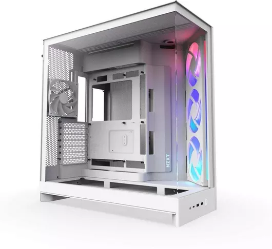 NZXT H9 Flow RGB Midi Tower Κουτί Υπολογιστή με Πλαϊνό Παράθυρο Λευκό