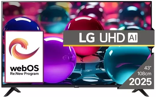 LG Smart Τηλεόραση 43" 4K UHD LED AI UA73 HDR 2025 43UA73003LA