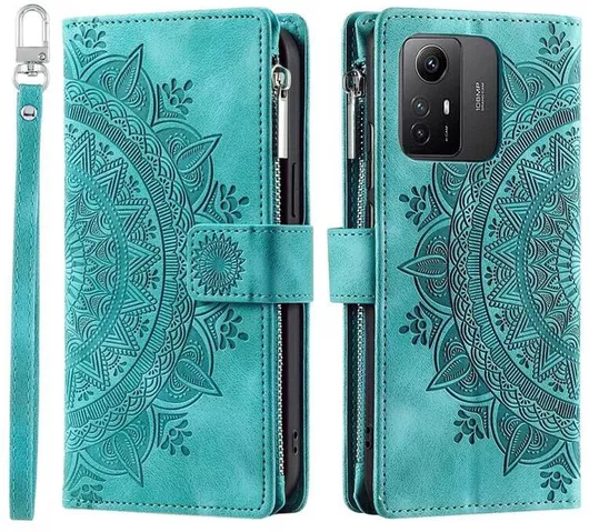 Mandala Zipper Θήκη Πορτοφόλι Green (Xiaomi Redmi Note 12S 4G)