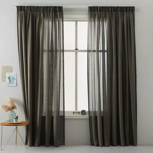 Saray Home Κουρτίνα με Τρέσα Μαύρο 140x280cm