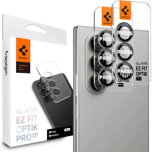 Spigen Optik Pro EZ Fit Προστασία Κάμερας Tempered Glass Μαύρο για το Galaxy Z Fold 7