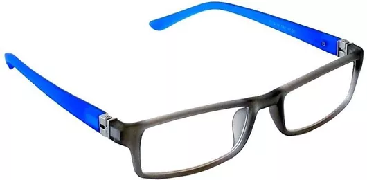 Γυαλιά Πρεσβυωπίας Άθραυστα Με Ευέλικτες Ελαστικές Αρθρώσεις Που Ανοίγουν Τους Βραχίονες Μέχρι 180 Μοίρες , Γκρι Με Μπλε +3.25