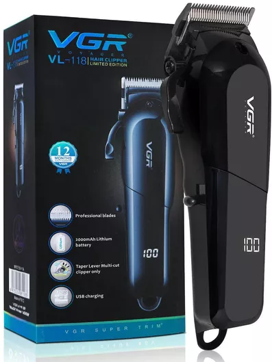 VGR Κουρευτική Μηχανή Μαύρο V-118