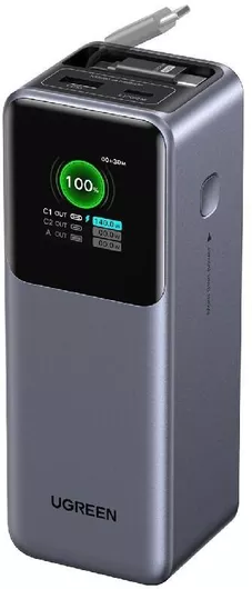 Ugreen PB726 Power Bank 20000mAh 165W με Θύρα USB-A & Θύρα USB-C Power Delivery Γκρι