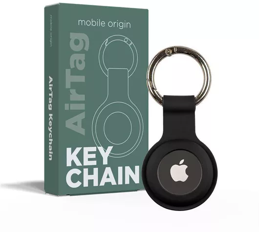 Mobile Origin Θήκη Μπρελόκ Σιλικόνης για AirTag Μαύρο