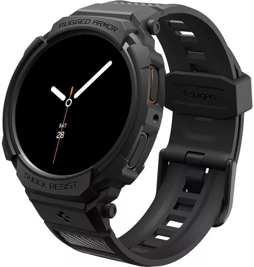 Spigen Rugged Armor Pro Θήκη Σιλικόνη Μαύρο για SAMSUNG GALAXY WATCH 8 40 MM