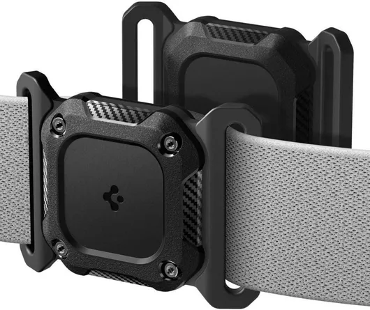 Spigen Tough Armor Θήκη Κολάρου Κατοικιδίων Σιλικόνης για AirTag Μαύρο