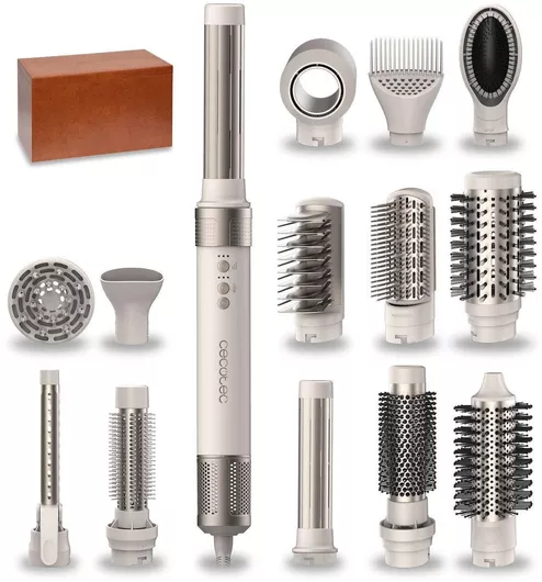 Cecotec Κεραμική Ηλεκτρική Βούρτσα Μαλλιών με Αέρα & Περιστρεφόμενη Κεφαλή για Ίσιωμα & Μπούκλες 1400W