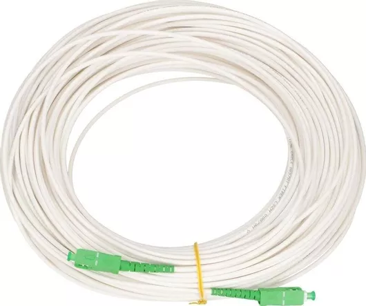 Extralink Καλώδιο Οπτικής Ίνας SC/APC-SC/APC 30m Λευκό 1τμχ