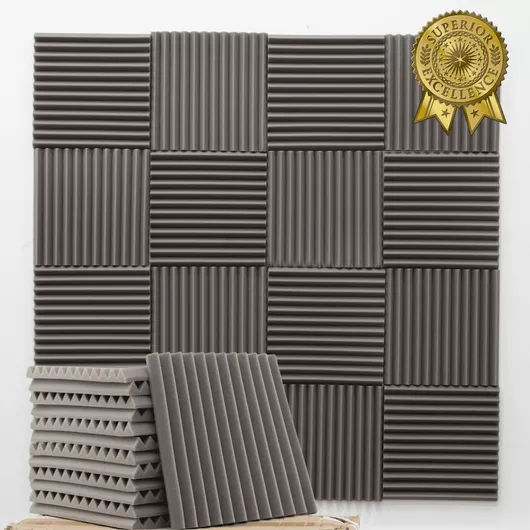 Ηχόπολις Ηχοαπορροφητικό Πάνελ (25τμχ) Σχέδιο Wedge 30cm x 30cm x 25mm σε Γκρι