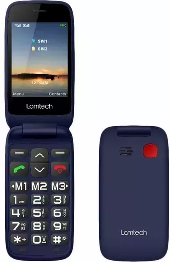 Lamtech Flip-X Dual SIM 32/32MB Κινητό με Μεγάλα Κουμπιά Μπλε
