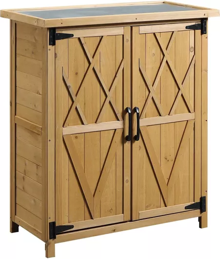 Δίφυλλη Ντουλάπα Ξύλινη με 3 Ράφια 75x40x90cm