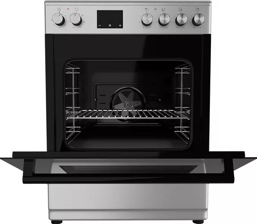 Tesla Κουζίνα 80lt με Κεραμικές Εστίες Π60cm Inox