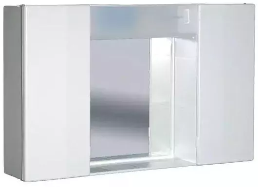 Lamaplast Ηλέκτρα Ορθογώνιος Καθρέπτης Μπάνιου από Πλαστικό με Ράφι 58x36cm Λευκό