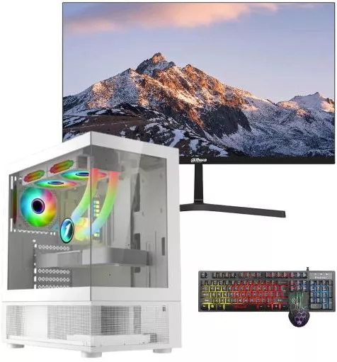 Vengeance GhostOps-W4 Gaming Desktop PC Ryzen 5-5500/16GB DDR4/512GB SSD/Radeon RX 6400/No OS με Πληκτρολόγιο International English με Οθόνη Dahua LM22-B200S VA Monitor 21.45″ FHD 1920×1080
