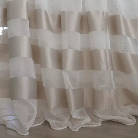 Saray Home Κουρτίνα με Τρουκς Κρεμ-Ιβουάρ-Μπεζ 280x300cm