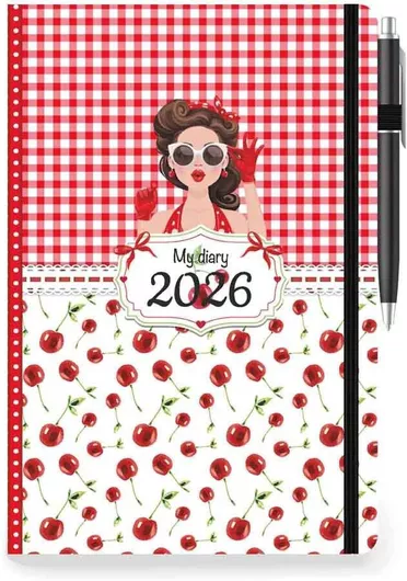 Ημερολόγιο Ημερήσιο Palmare 17x24 Cherries 2026