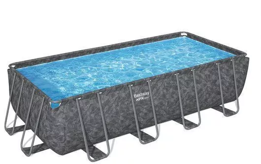 Bestway Πισίνα με Μεταλλικό Σκελετό 549x274x132cm Μπεζ