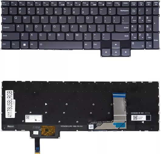 Πληκτρολόγιο Laptop Laptop Keyboard Lenovo Loq 15aph8 15irh8 15arp9 15ahp9 15iax9 15irx9 5cb1l49812 5cb1l50237 5cb1l49796 5cb1l49781 5cb1p43388 5cb1p43419 Us Rgb Backlight Gray Κωδ.41178usblrgb