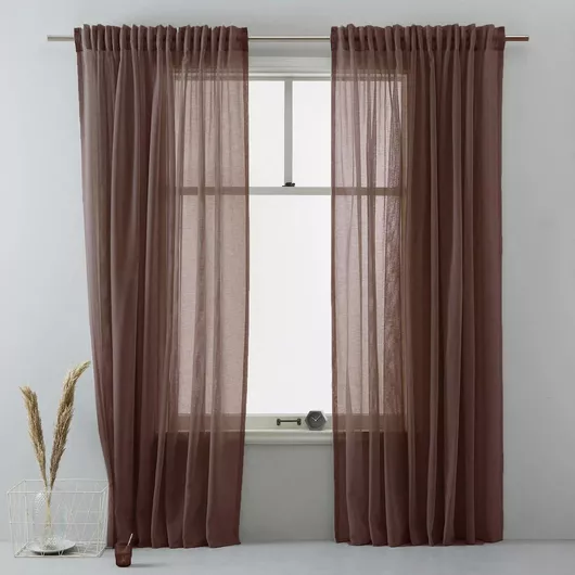 Saray Home Κουρτίνα με Τρέσα KE-2451 140x280cm Καφέ