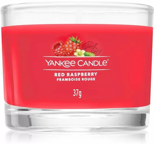 Yankee Candle Αρωματικό Κερί Red Raspberry σε Βάζο Κόκκινο 37gr